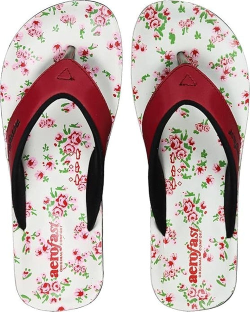 Three Pair of Classic Flowery Flip Flops, US sizes 5 -10