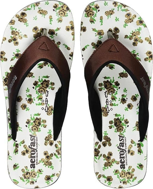 Three Pair of Classic Flowery Flip Flops, US sizes 5 -10